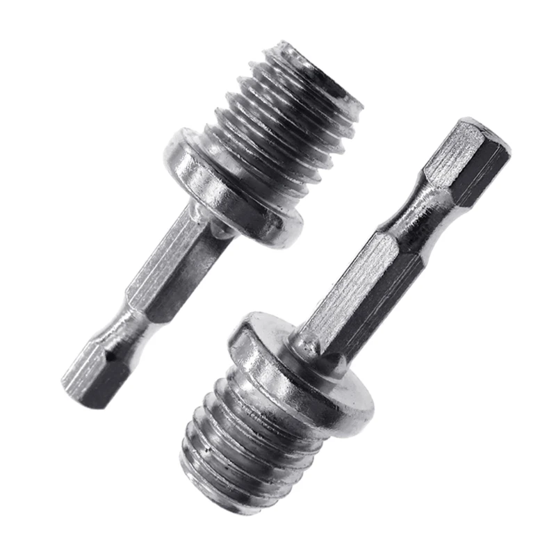 

Hexagon Connecting Rod 2 Pcs/Set Drill Chuck Adapter 1/4 M14 Drilling Accessory Dropship