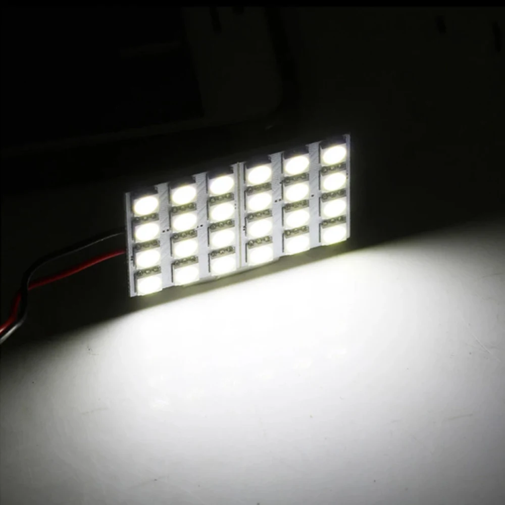 T10 5050 LED Interior Panel Car White Light Reading Lamp Universal Car Trunk Roof Dome Bulb 6 9 12 24 SMD Lights DC 12V 2