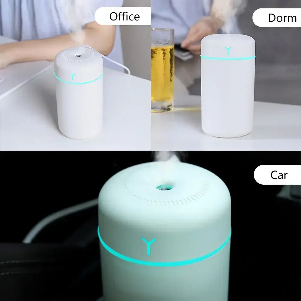 Mini Car Humidifier Aromatherapy Humidifier Silent Home Romantic Lamp USB Essential Oil Diffuser Car Air Purifier