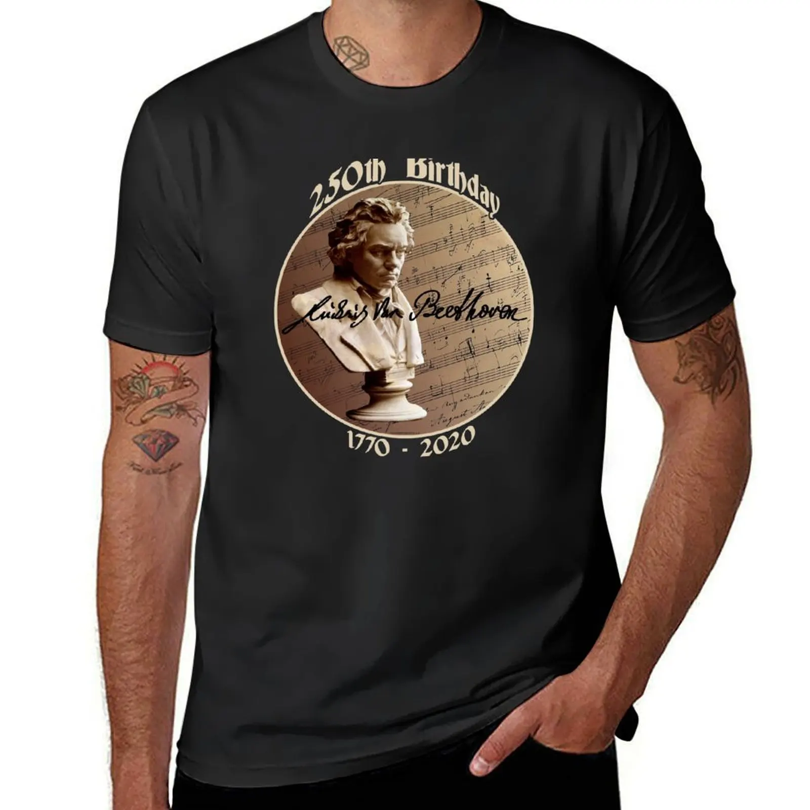 

Ludwig van Beethoven 250th Birthday (b) T-Shirt cute tops sweat Men's clothing