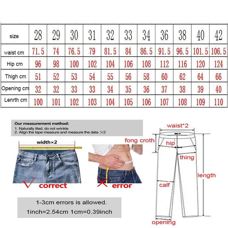 Men's Straight Jeans Denim Dasual High-end Cotton Design Fashion Pants European and American Style Hole Hip Hop Party Plus Size 5