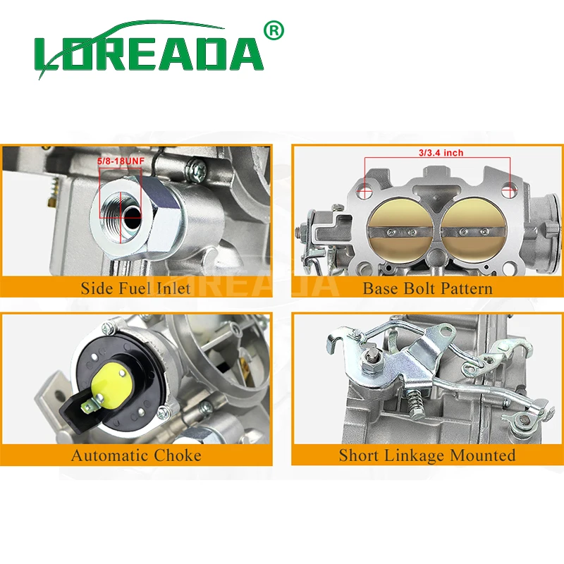 Per Mercruiser 3.0L 2.5L carburatore Marine hunter 4 cyl motori Carby 2 Barrel Electric Choke muslimfast Delivery  34