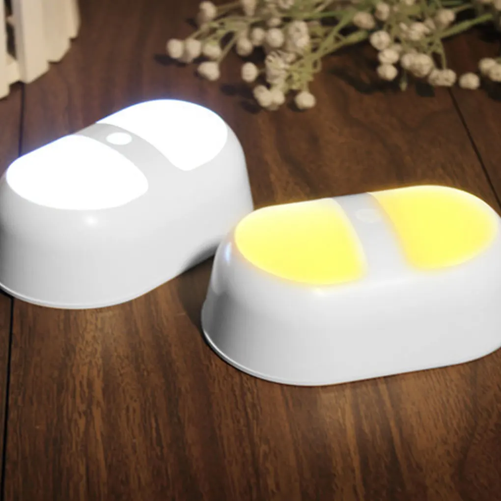 

White Rechargeable And Long Battery Life Cordless Battery Powered Night Light Easy Installation