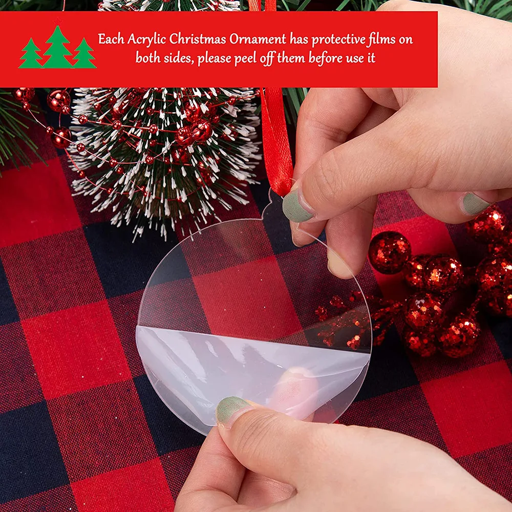 Hot Sale High Quality Acrylic Circles Clear Sublimation Blanks With Hole  Christmas Ornaments - Identification Badges - AliExpress