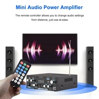 AK55 HiFi Digital Amplifier Channel 2.0 Bluetooth Surround Sound AMP Max Power 90Wx2 Speaker for Home Car BT 5.0 Audio AMP 6