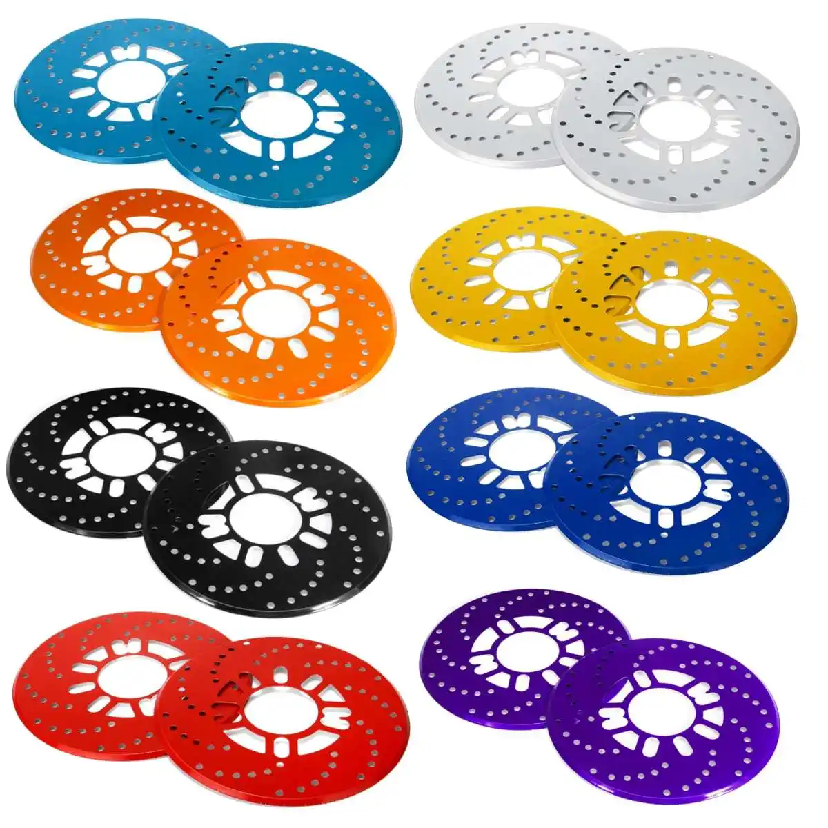 2pcs/set Disc Brake Rotor Cover Dust-proof Aluminum Brake Cover Decoration Universal For 14" Drum