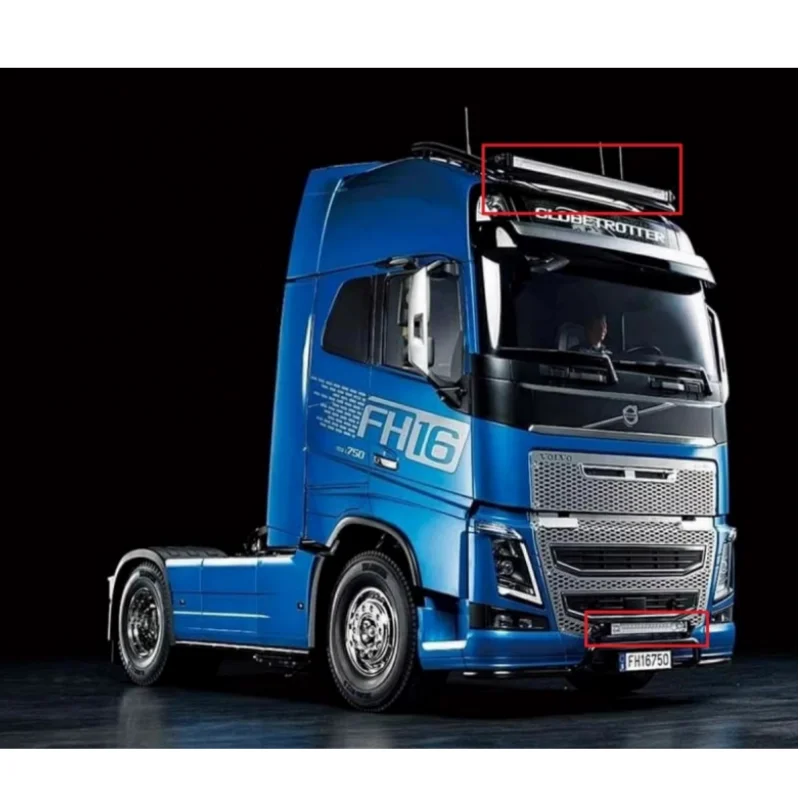 Dome Light Front Lamp LED Spotlight for Tamiya 1/14 RC Truck Volvo FH16 XL 750 4X2 Tractor Trailer LESU DIY Parts 6