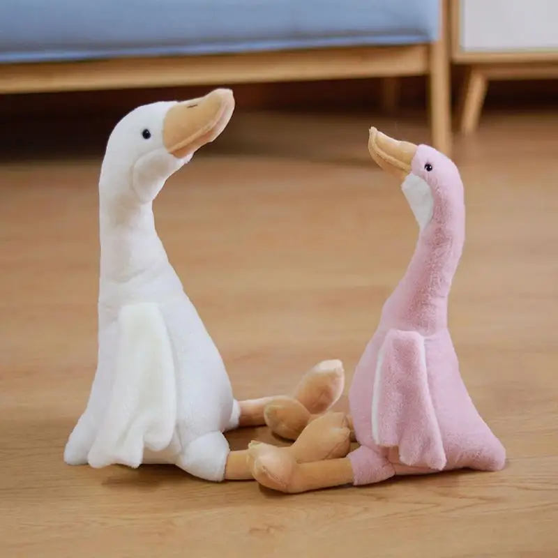 새로운 긴 목 거위 인형 귀여운 부드러운 봉제 인형 플러시 동물 장난감 어린이를위한 어린이 생일 선물