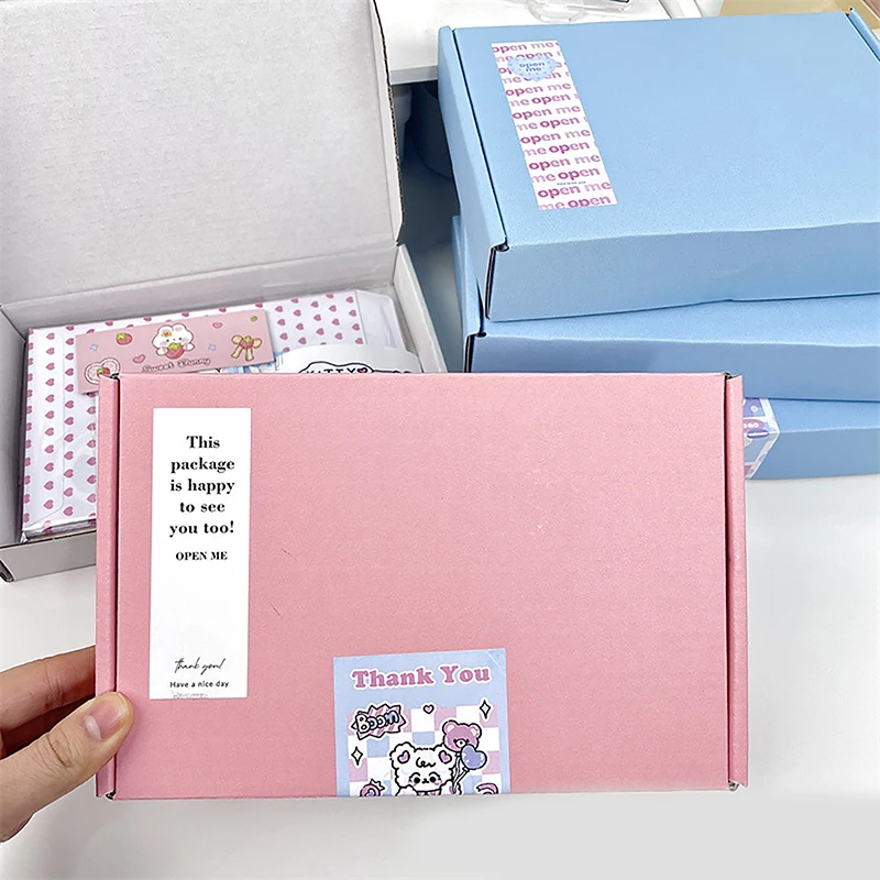 5 Stück Versandkarton aus Wellpappe zum Verpacken, Basteln, Geschenken, Kleine Unternehmen, Hochzeit, Party, DIY-Versandkarton – Detail 21
