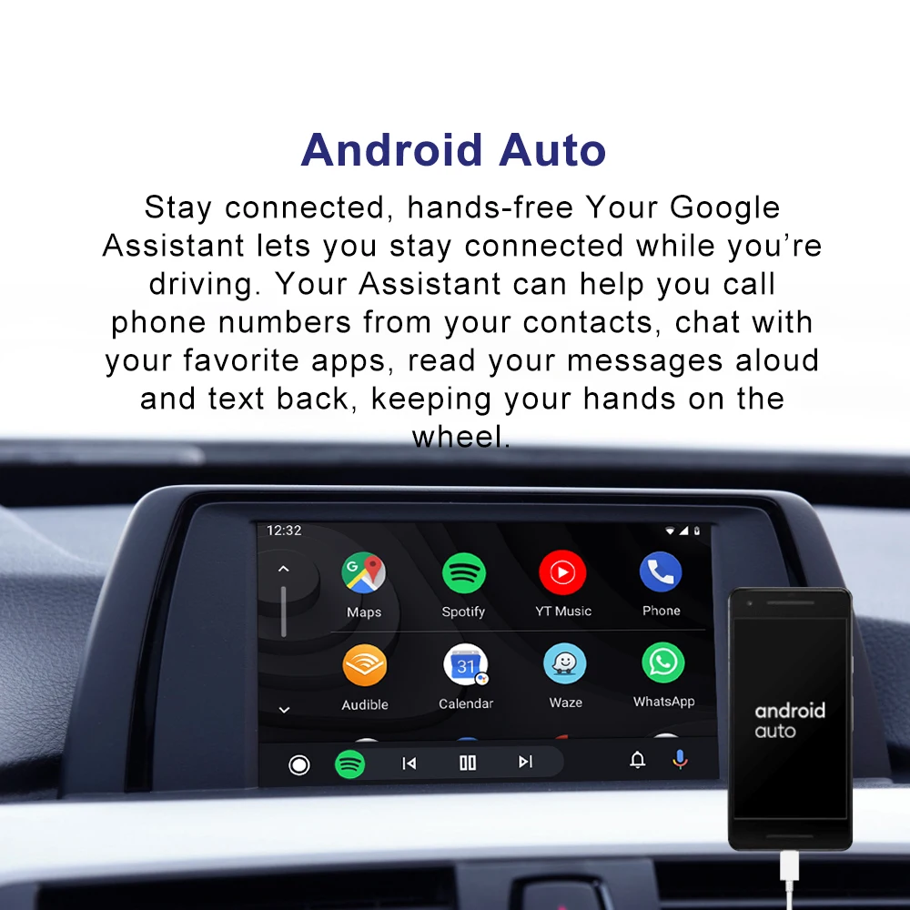 Car CarPlay Wireless Connection Decoder Box With 6.5''/8.8''/10.2''Screen For BMW F20 F21 F22 F23 NBT System