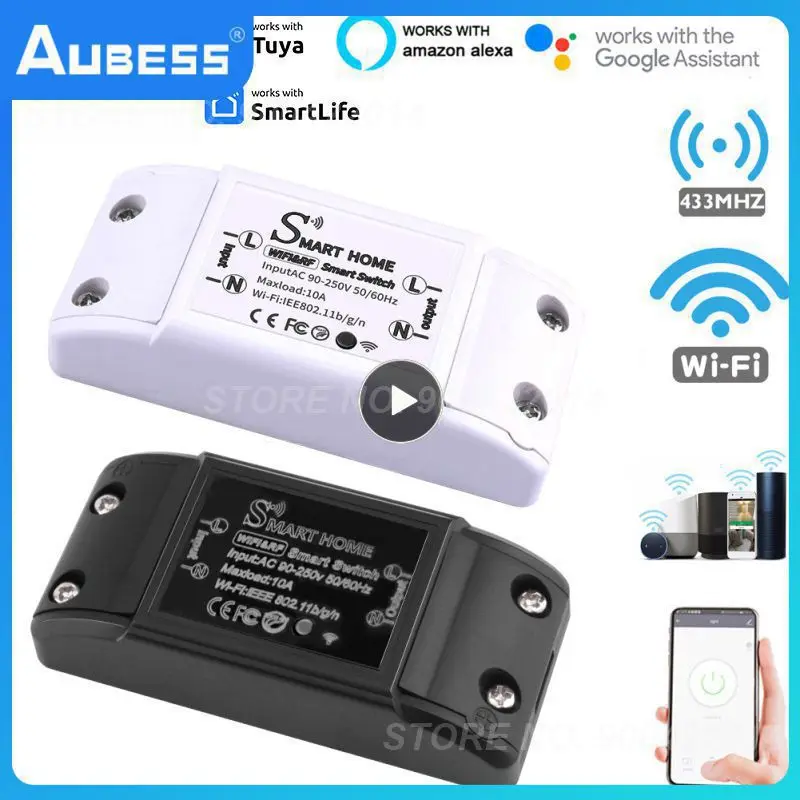 

Модуль переключателя Rf 433, 10 А, четыре способа управления, модуль смарт-контроллера Tuya Wi-Fi, умный модуль переключателя, дистанционное управление