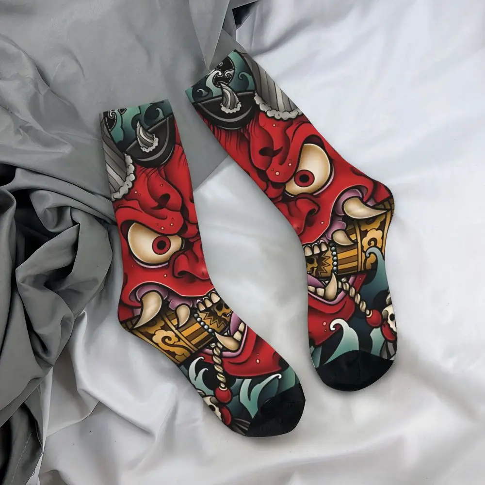 Vintage Oni Mask Japanese Culture Art Men's compression Socks Unisex Samurai Street Style Seamless Printed Novelty Crew Sock 17 Vintage Oni Mask Japanese Culture Art Men's compression Socks Unisex Samurai Street Style Seamless Printed Novelty Crew Sock