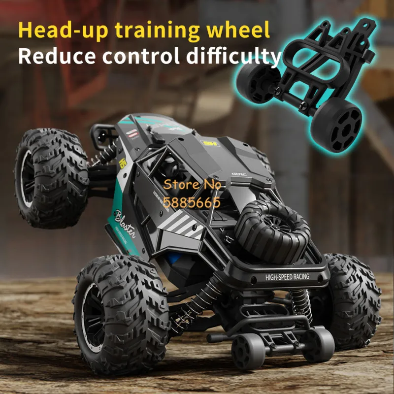 1:14 70KM/H High Speed Drift Alloy Remote Control Truck 2.4G 4WD Lighting Control Speed Adjust Shock Absorption RC Car Truck Toy 2