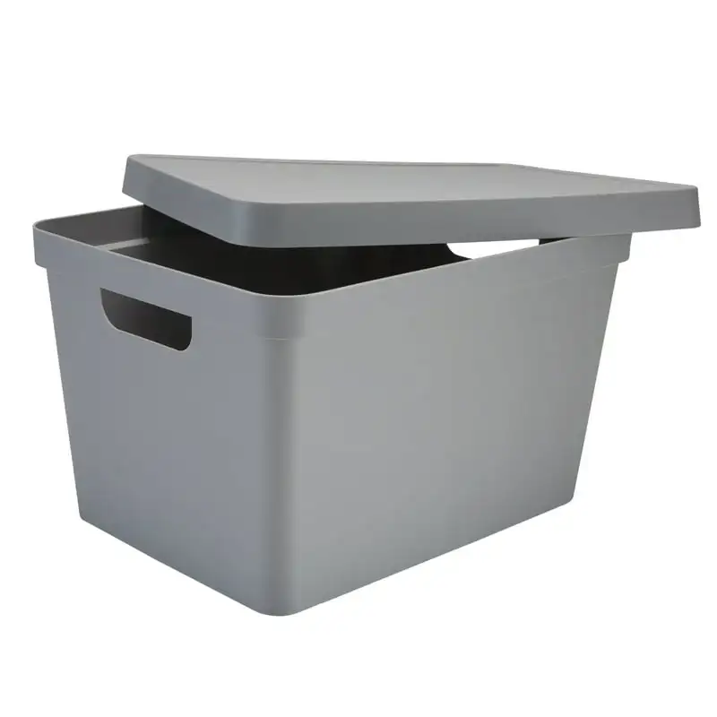 

Vinto Storage Box with Lid in Grey Polypropylene