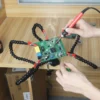 Toolour Soldering Station Helping Hand Third Hand Tool 3/4/5 Flexible Arms with Adjustable Vise Table Desk Clamp Base PCB Holder 6