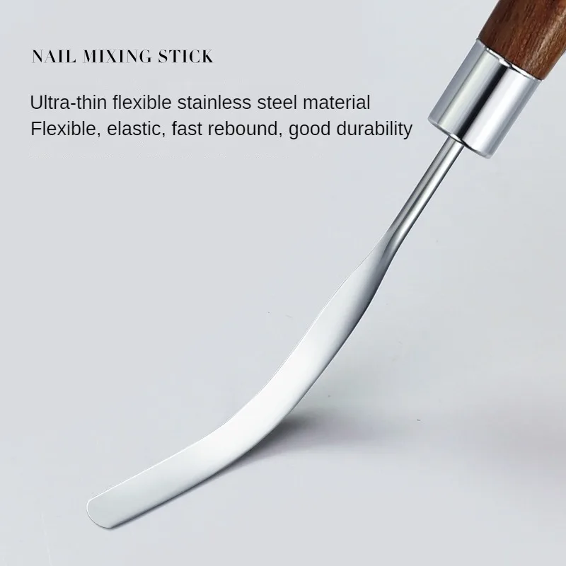 Taking Nail Glue Color Mixing Stick Wooden Halo Dyeing Stirring Bar Nail Gel Picker Painting Multifunctional Pen Manicure Tool 3