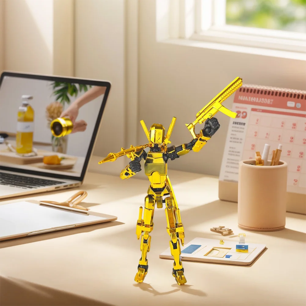13 Action Figure Titan Multi-Jointed Movable Shapeshift Robot T13 Action Mannequin Character and Dog Figure Toys gifts for kids