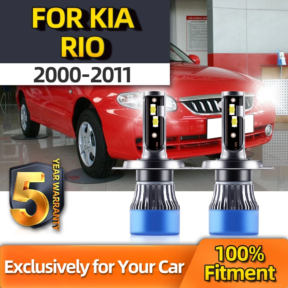 

Crossfox 2x CSP Led Headlight Bulbs Ultra-white 6000K High&Low All In One H4 Car Light Lamps 110W 15000LM For Kia Rio 2000-2011