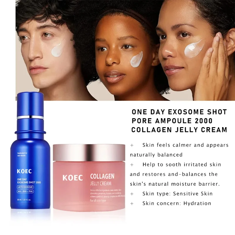 Facial Serum KOEC Facial Micro-needle Essence Shrinks Pores Remove Comedones Collagen Jelly Cream Nourishes Moisturizes Smooth Facial Care