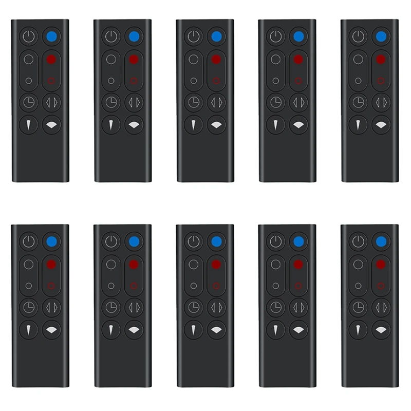 

10X сменный пульт дистанционного управления подходит для Dyson AM09 HP00 HP01 очиститель воздуха с вентилятором без листьев Черный пульт дистанционного управления