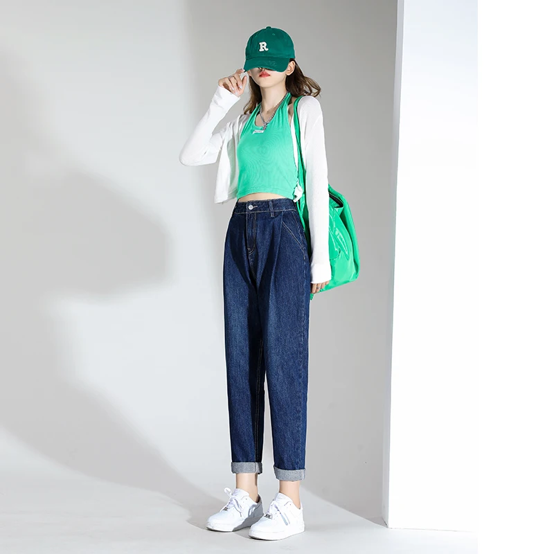 

Autumn Harlan 2022 New High-waisted Loose Slim Straight Pants Jeans Women's Korean Version Pantalones De Mujer Vaqueros