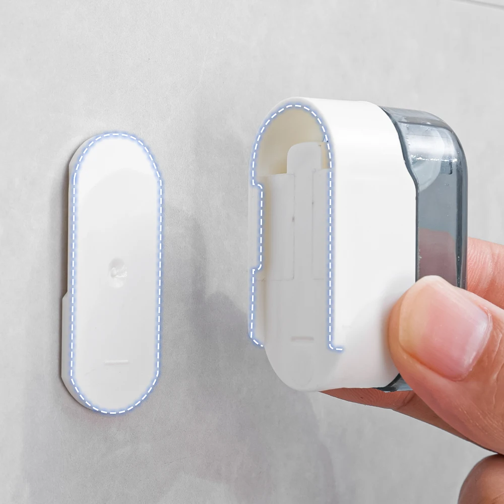 Toothbrush Holder 1-5Pcs Toothbrush Holders With Cover Punch-free Wall-mounted Self-adhesive Dust-free Bathroom Storage Racks