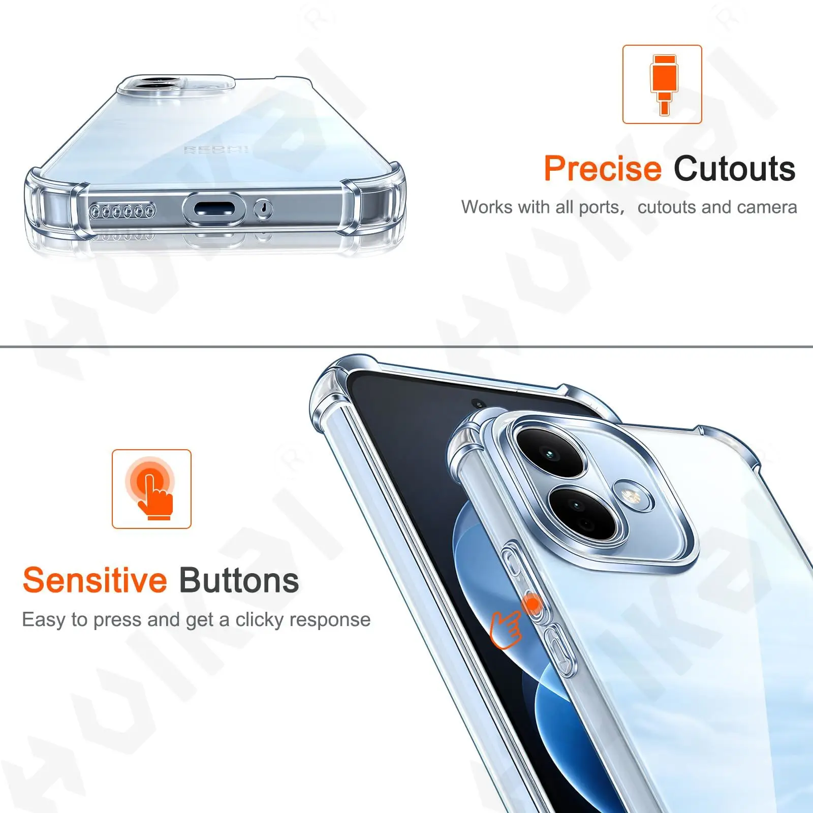 Shockproof TPU Bumper Protective Phone Case - Soft  Shell