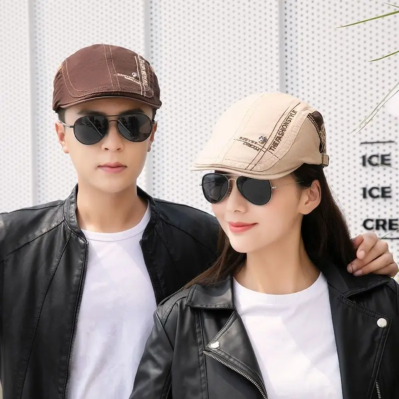 Korean version Beret Hat Four Seasons Versatile Men Women Outdoor Simple Casual