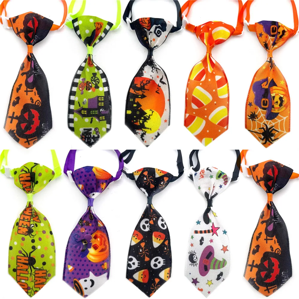 

Halloween Pet Pumpkin Style Dog Ties Pet Dog Necktie for Small Dog Cat Pet Puppy Halloween Ties Bow Ties