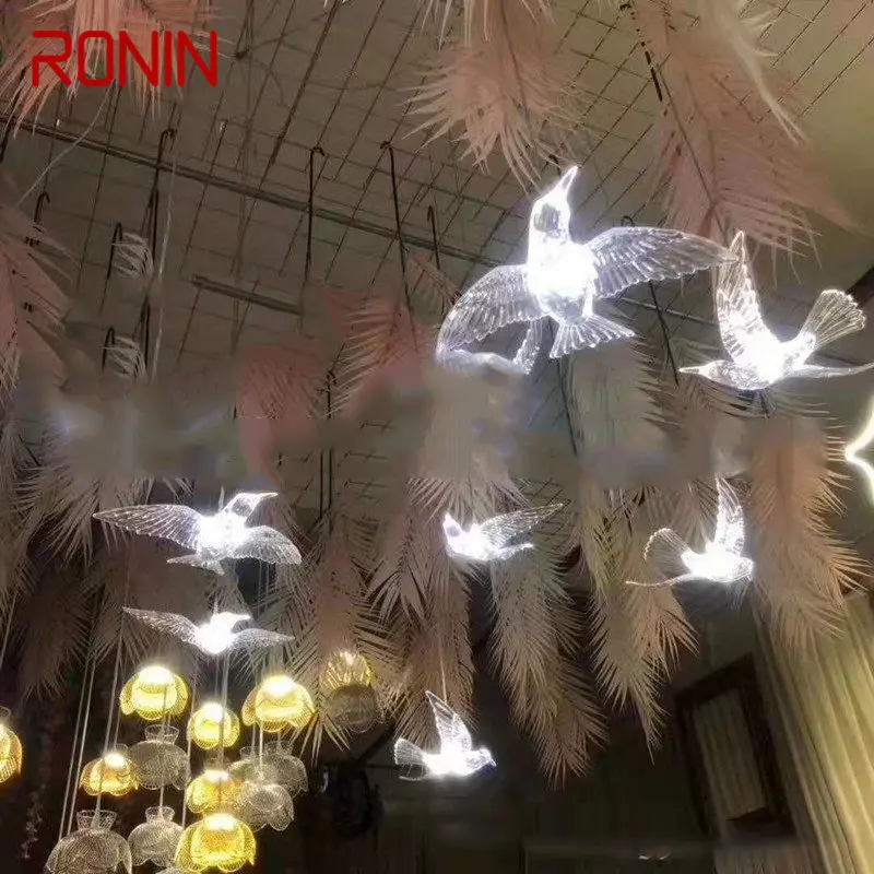 

RONIN Modern Wedding Lamp LED Indoor Landscape Flying Birds for Home Atmosphere Party Stage Acrylic Light Decoration