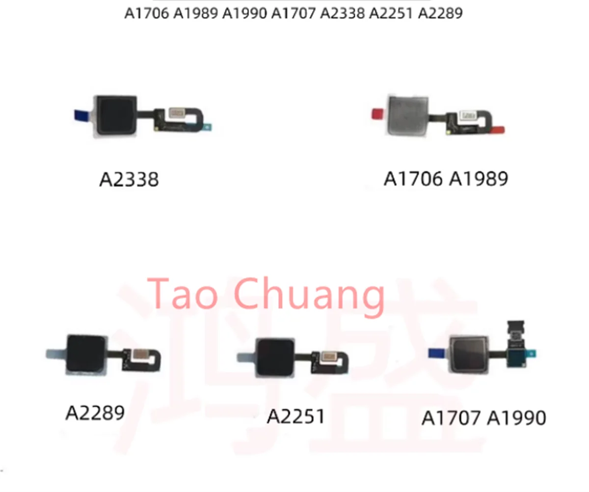 

Для MacBook A2141, A1706, A1707, A1989, A1990, A2251, A2338, A2289, считыватель отпечатков пальцев, кнопка включения/выключения, Touch ID