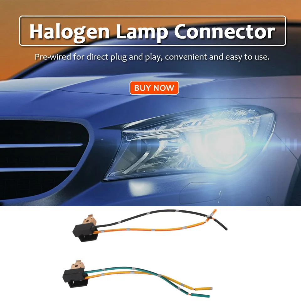 Conectores Para Bombilla H1 - Juego De 2 Arnéses De Cable Para Faros, Antiniebla O LED (Plástico ABS Y Metal)
