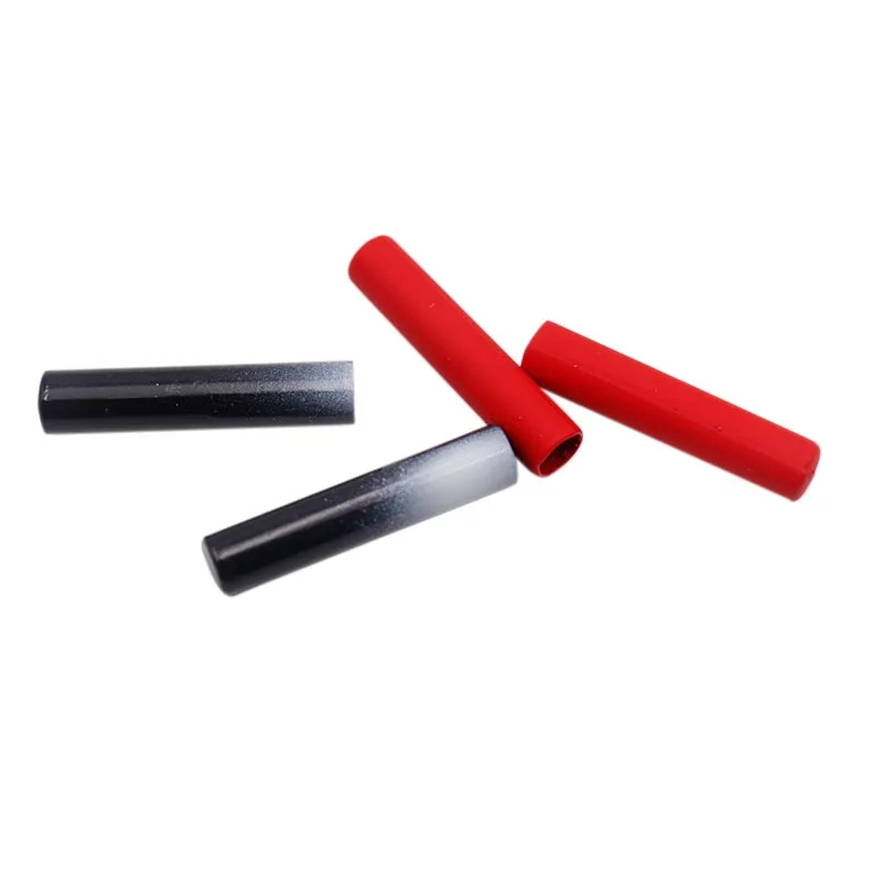 Weiou Lace Decorative Tips 24.5*5MM Red/Black Spray Painted Rope Heads Canvas Boot Sneaker Lacet Metal Aglets 100pcs Wholesale