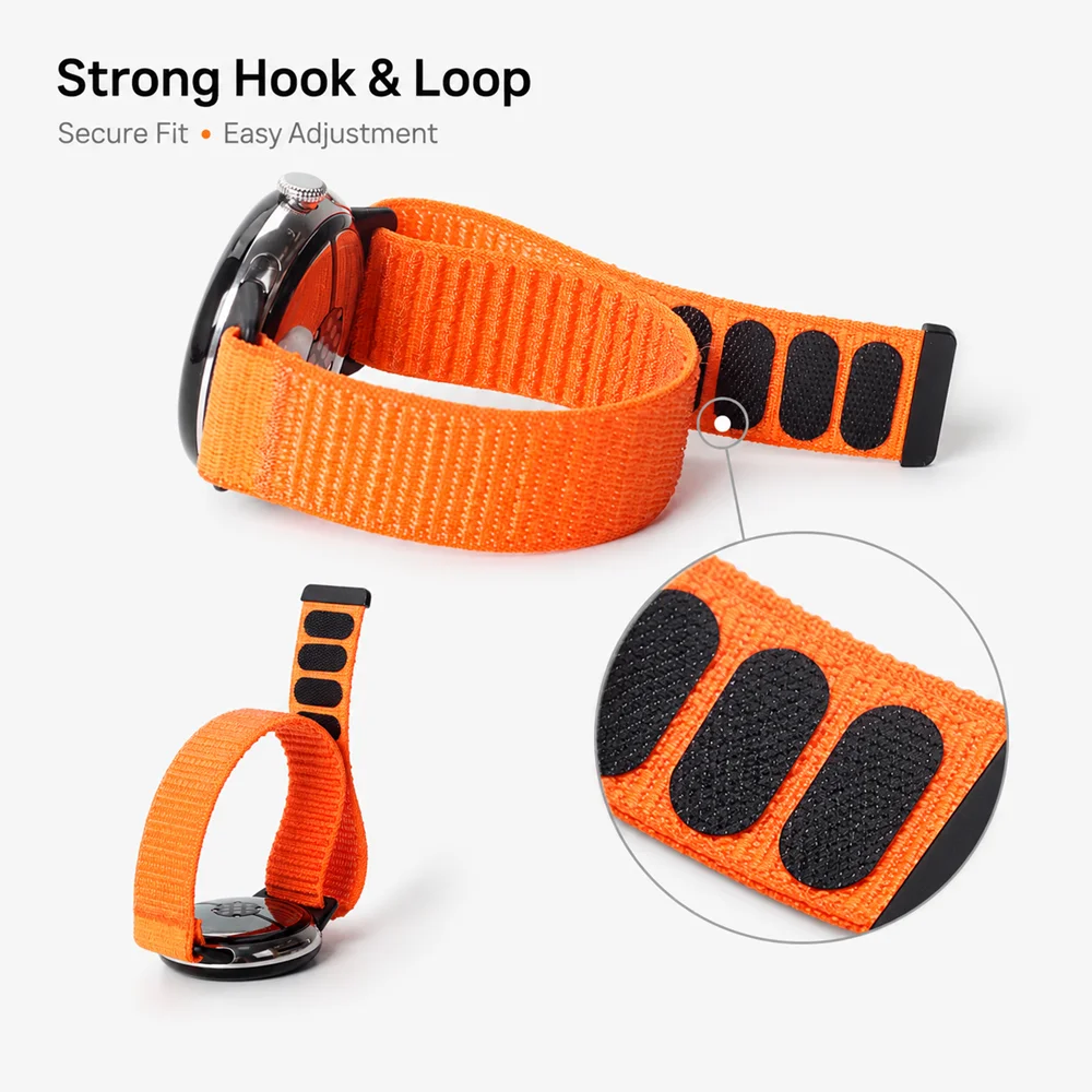 Nylon Sports Bracelet Watchband Replacement - Adjustable Strap, Universal Size