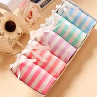 Anime japonais bleu blanc rayé culottes sous-vêtements Lolita rose slips Lingerie mignon doux respirant caleçons femme cadeaux nouveau 6