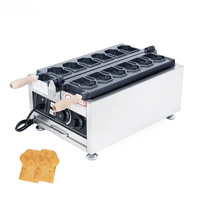 

Factory Direct Sale New Product 6 Pcs Bear Paw Waffle Maker Stainless Steel Non-Stick Waffle Maker Machine