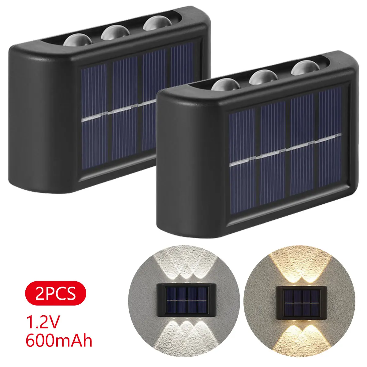 

6 LED solar light outdoor lighting wall washer led light wall decor porch light external sconce solar light