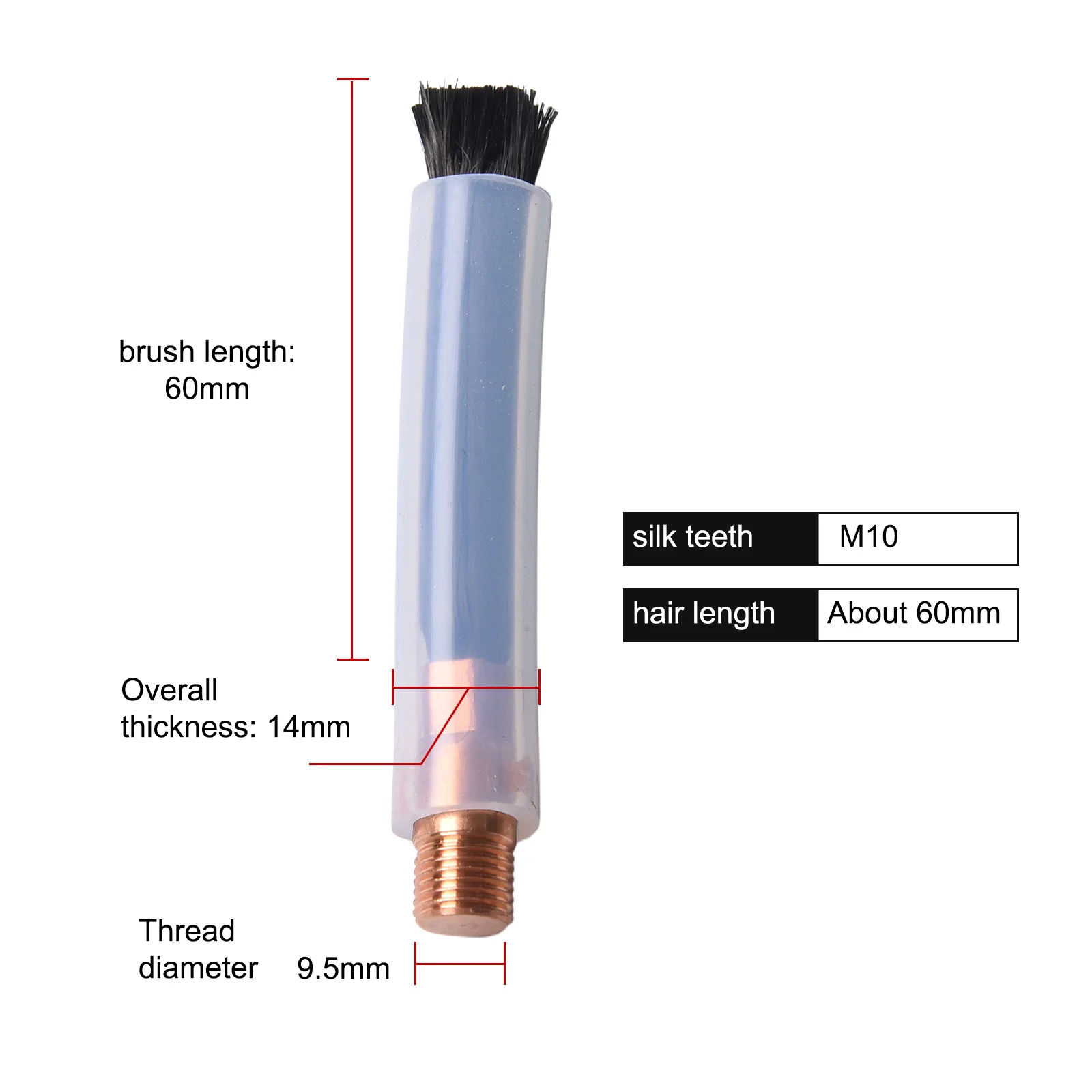 Pickling TIG WIG MIG MAG Brush M6 M8 M10 Cover Cleaning Tool Weld Cleaner Weldseam Carbon Fiber Brush/Acid Scrubbing Brush