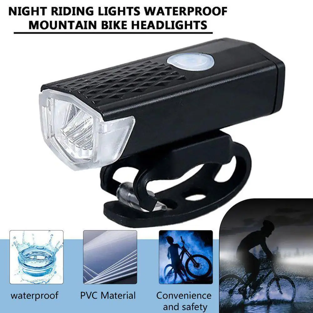 

1pcs Bike Bicycle Light USB LED Rechargeable Set Road Bike Front Back Headlight Lamp Flashlight Cycling Light Accessories hot