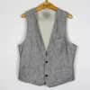 Linen Vest Casual V Neck Gilet Men Suits Vests Two Button Sleeveless Jacket Men's Dress Vests Male Clothing Summer Spring 3