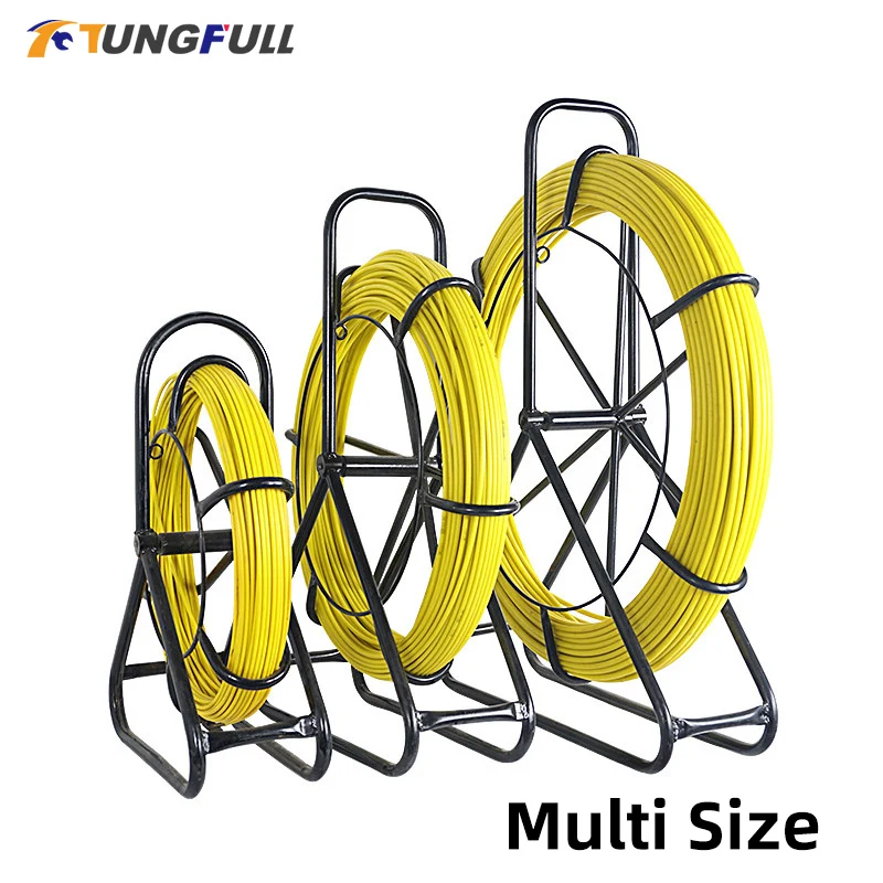 Fio de Fibra de Vidro Cabo Running Rod Peixe Tape Rodder Electric Power Cabo Extrator Machine Serpentes mm mm mm 50 m 100m
