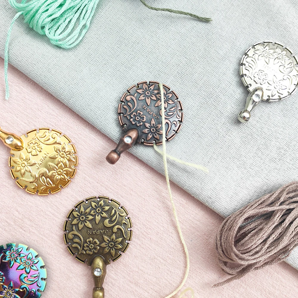 Description Picture 6 of itemCross Stitch Bronze Thread Cutter Pendant Antique Thread Cutter Yarn Cutter Pendant Round Shape Cutter for DIY Sewing Tools
