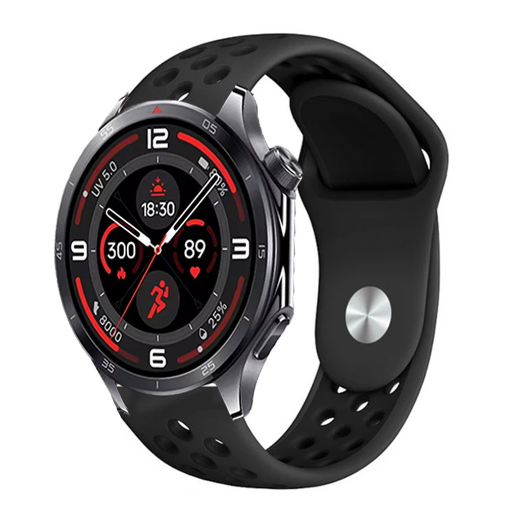 Two-Color Breathable Silicone Strap, 18mm/20mm/22mm