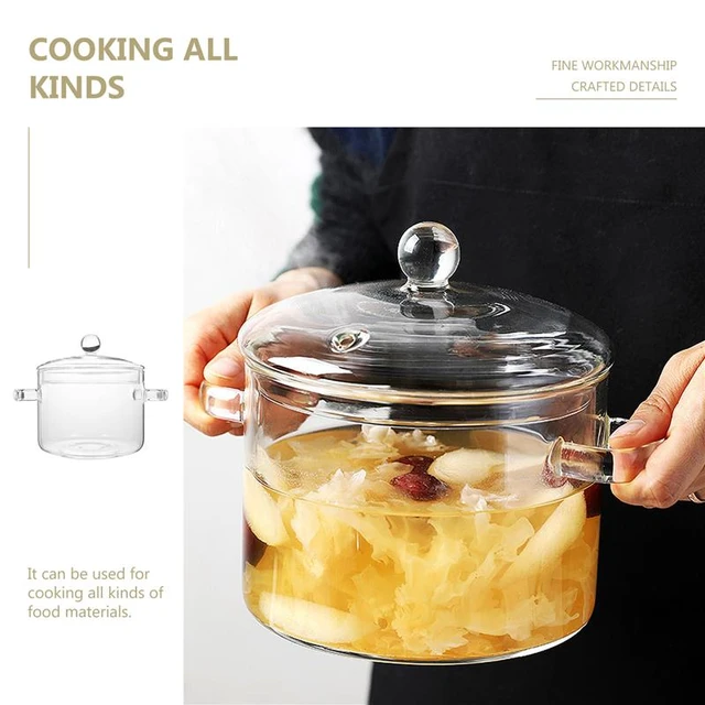 Cookware Pot Glass Cooking Pot Heat For Pot Resistant Soup Noodles Cooking  Home Transparent Porridge Glass - AliExpress