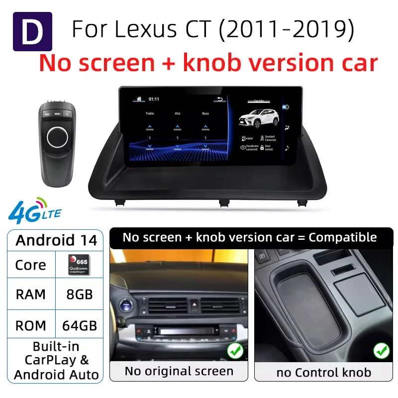ナオくん Nunoo-Android 14カーラジオ,GPSナビゲーション,Snapdragon, 8 2012g
