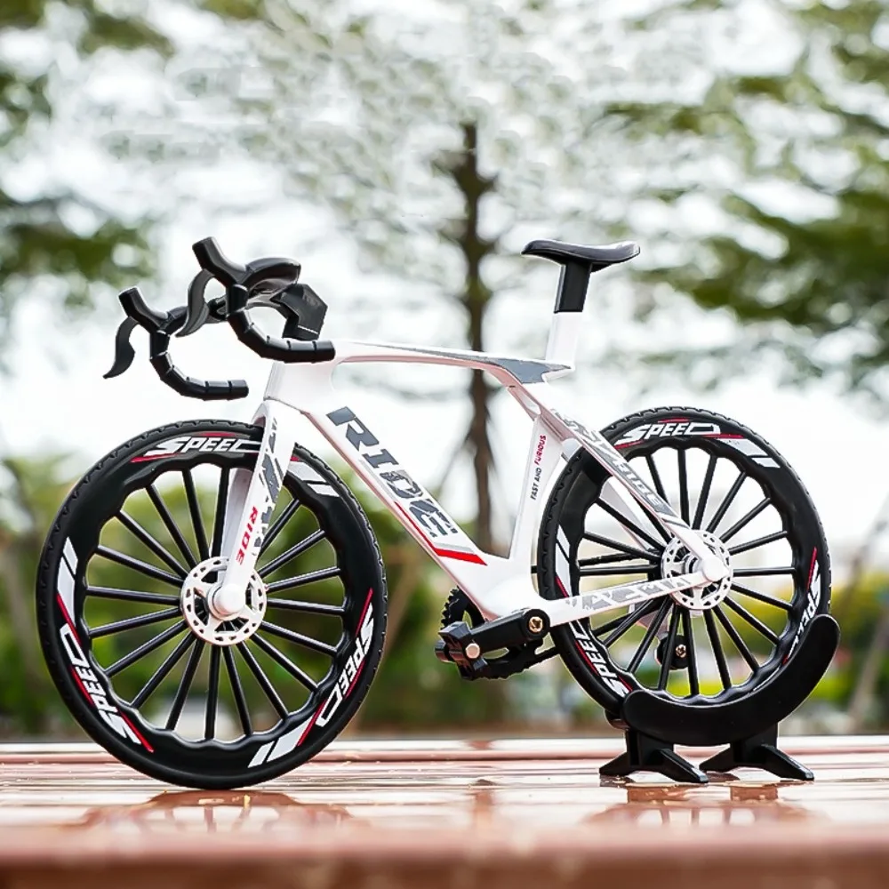Miniature Metal Racing Bicycle Ornament - 1:8 Scale Mountain & Road Bike Toy