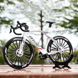 Miniature Metal Racing Bicycle Ornament - 1:8 Scale Mountain & Road Bike Toy (Style 2)