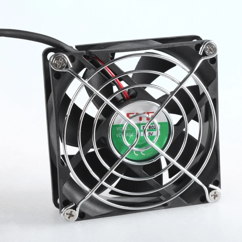 Adjustable Thermostat USB Cooling Fan for AV Cabinets 80mm Enhances Air Circulation In Enclosed Spaces