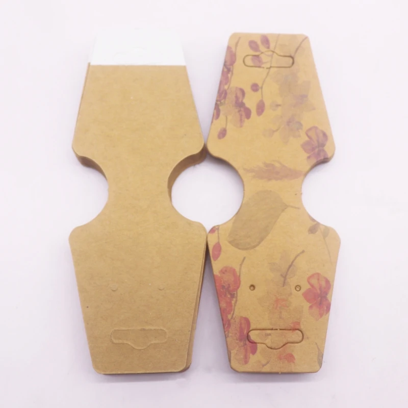 50 Pcs Jewelry Cards, Folded with Adhesive, Self-Adhesive Hanging Card, Jewelry Display Card