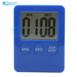 Multi - Function Digital Kitchen Timer with LCD Display for Cooking, Baking, and Exercise (Blue)